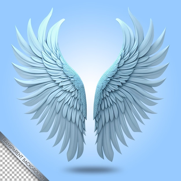 Beautiful and elegant wings transparent background
