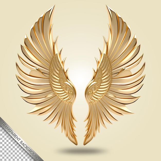 PSD beautiful and elegant wings transparent background