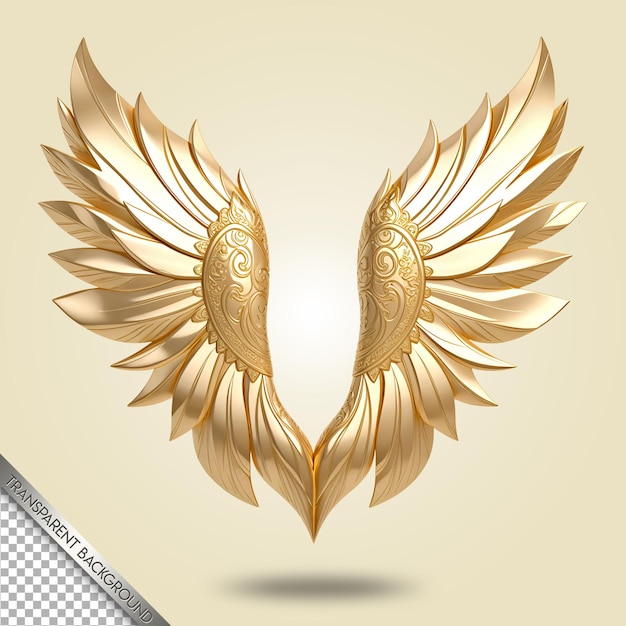 PSD beautiful and elegant wings transparent background