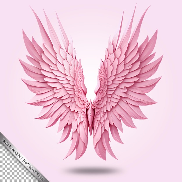 Beautiful and elegant wings transparent background