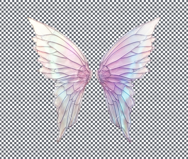 PSD beautiful fairy wings isolated on transparent background