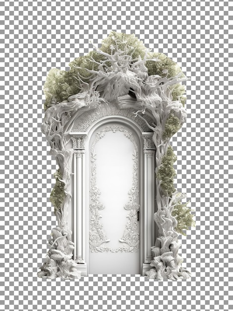 PSD beautiful fantasy door isolated on transparent background