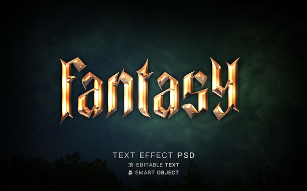 PSD beautiful fantasy text effect