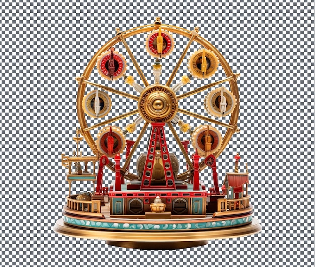 PSD beautiful ferris wheel isolated on transparent background