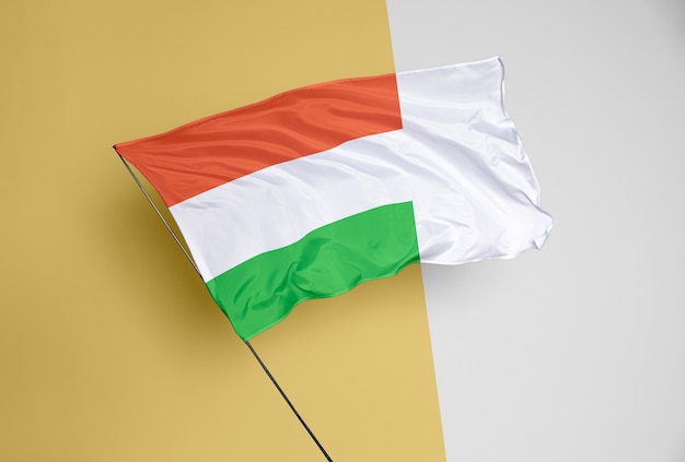 PSD beautiful flag concept mock-up
