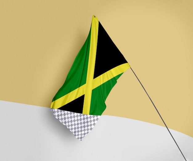 PSD beautiful flag concept mock-up