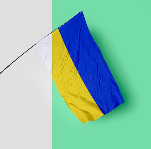 PSD beautiful flag concept mock-up