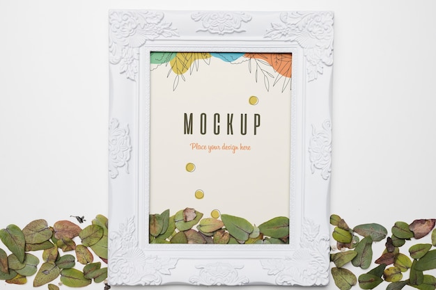 PSD beautiful floral concept mock-up