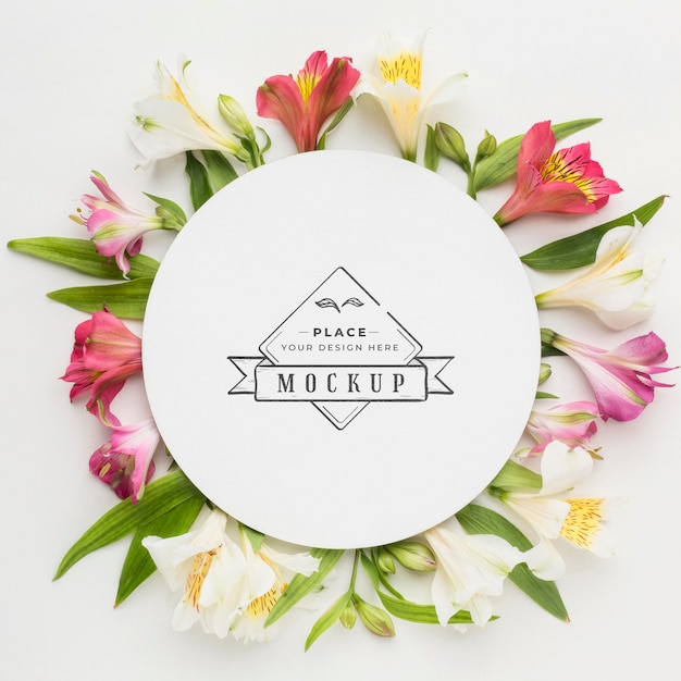 Beautiful floral concept mock-up