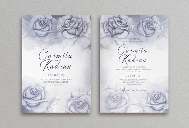 Beautiful Floral Wedding Card Template