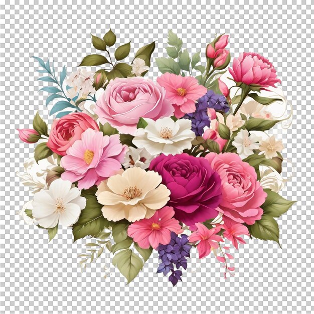 PSD beautiful flower bouquet