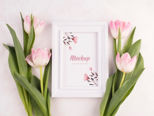 Beautiful flower concept mock-up