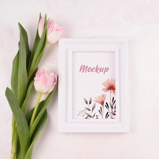 Beautiful flower concept mock-up