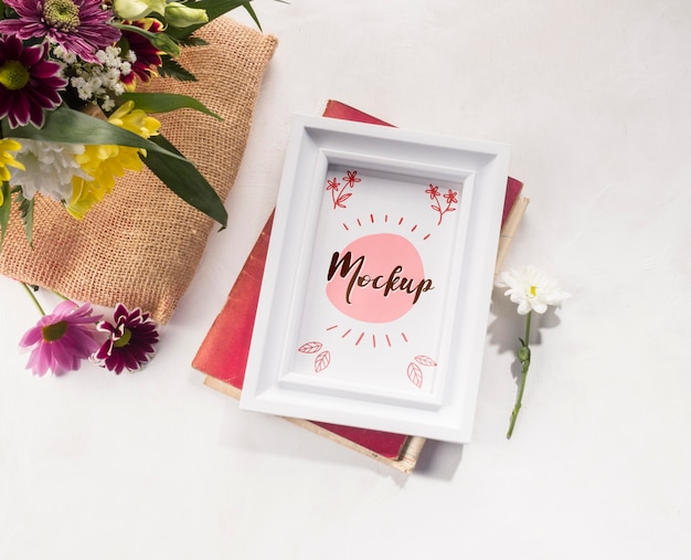 beautiful flower concept mock-up