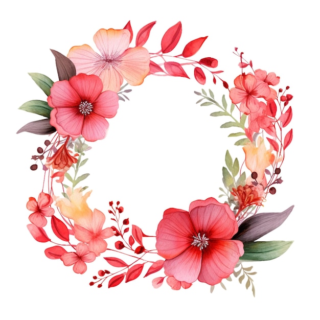 PSD beautiful flower wreath