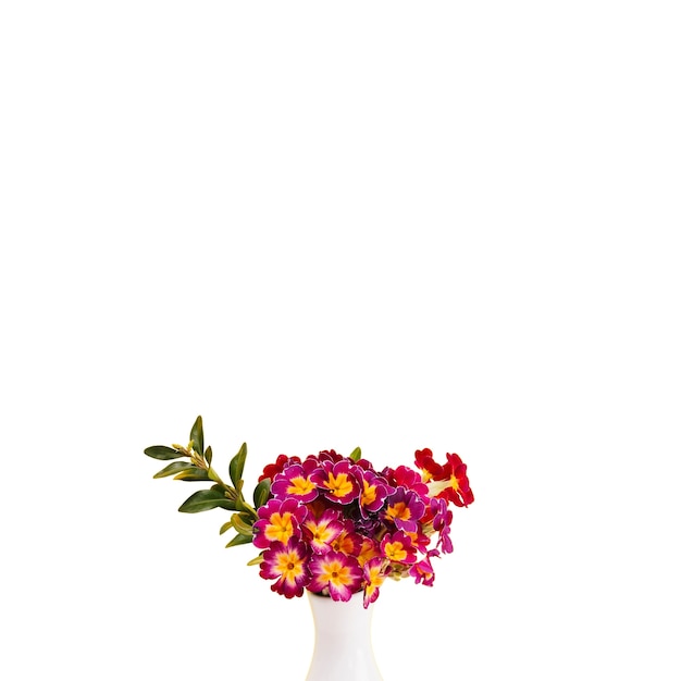 PSD beautiful flowers in vase isolated