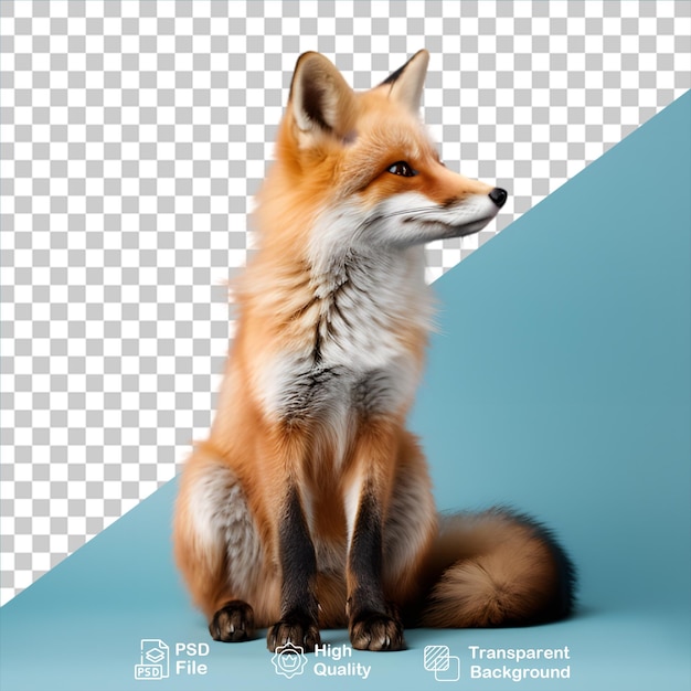 PSD beautiful fox isolated on transparent background include png file