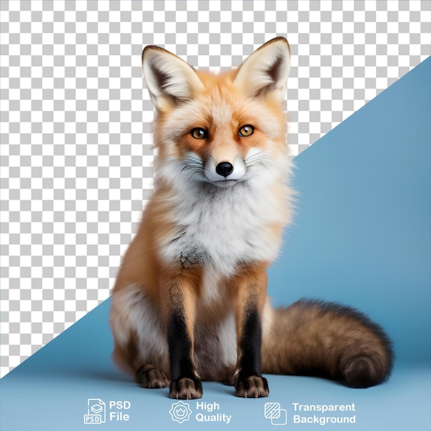 PSD beautiful fox isolated on transparent background include png file
