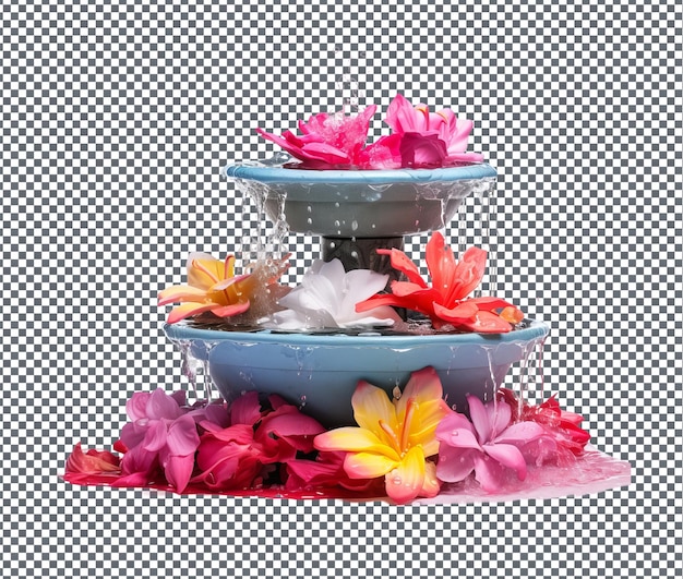PSD beautiful fragrant fountains isolated on transparent background