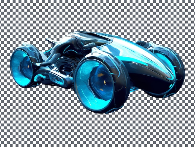 PSD beautiful futuristic vehicle isolated on transparent background