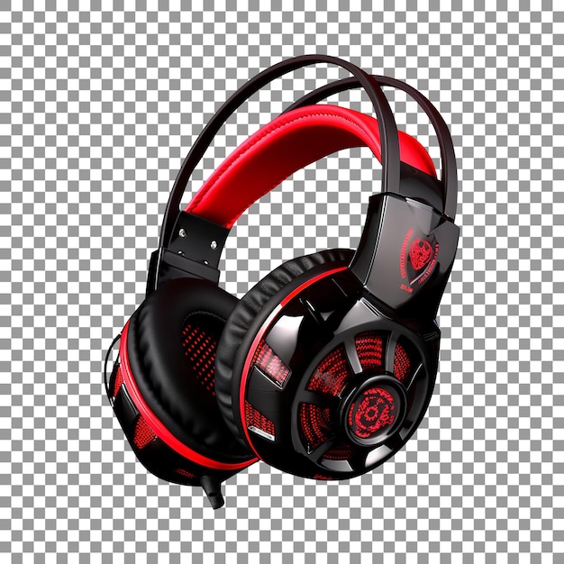 Beautiful gaming headphones isolated on transparent background