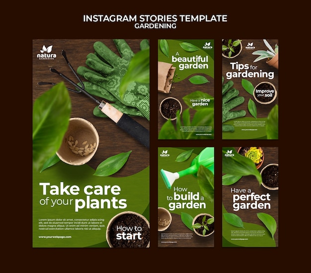 PSD beautiful  gardening template design