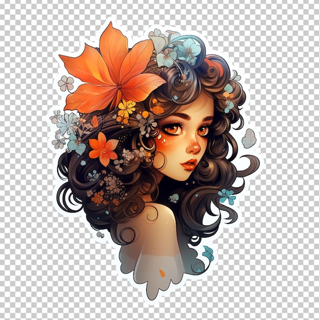 Beautiful girl stickers png