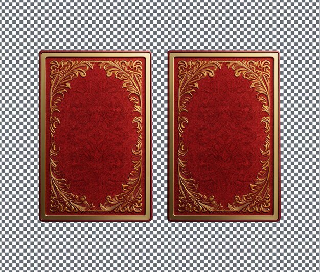 Beautiful gold doormats isolated on transparent background