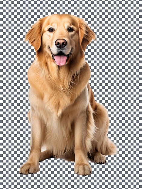 PSD beautiful golden dog isolated on transparent background