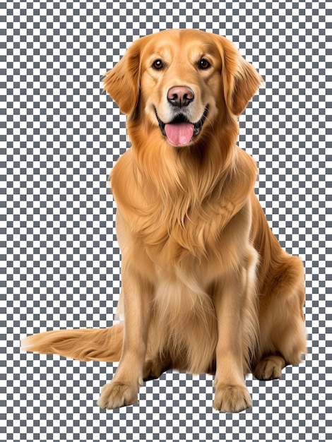 PSD beautiful golden dog isolated on transparent background