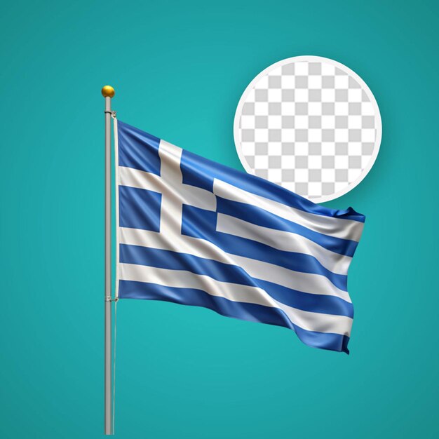 PSD beautiful greek flag