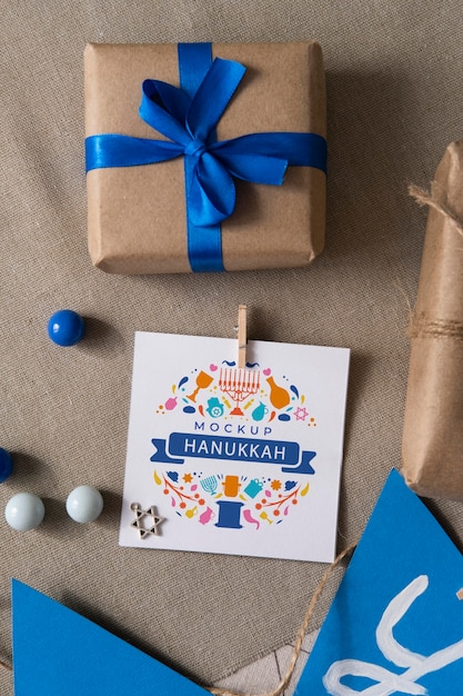 PSD beautiful hanukkah concept mock-up