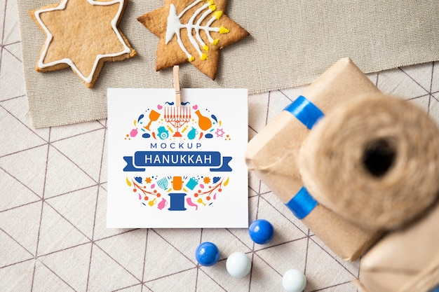 PSD beautiful hanukkah concept mock-up