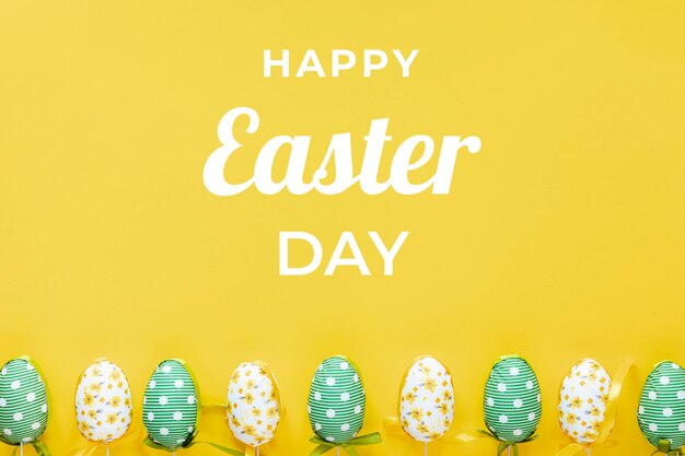 PSD beautiful happy easter concept