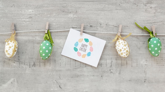 PSD beautiful happy easter concept