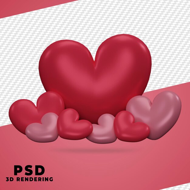 PSD beautiful happy women's day 3d rendering