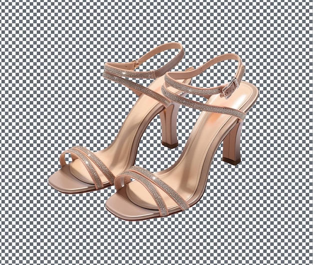 Beautiful heel shoes isolated on transparent background