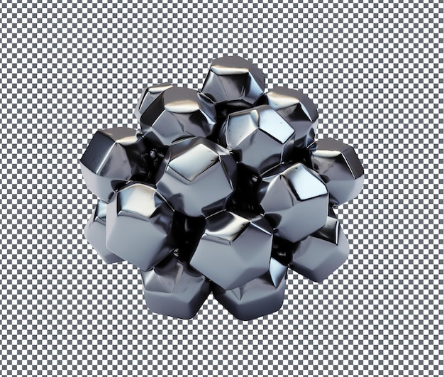 beautiful hematite isolated on transparent background