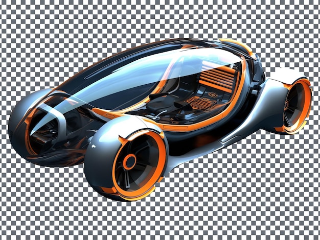 PSD beautiful high technology futuristic vehicle futuristic vehicle isolated on transparent background
