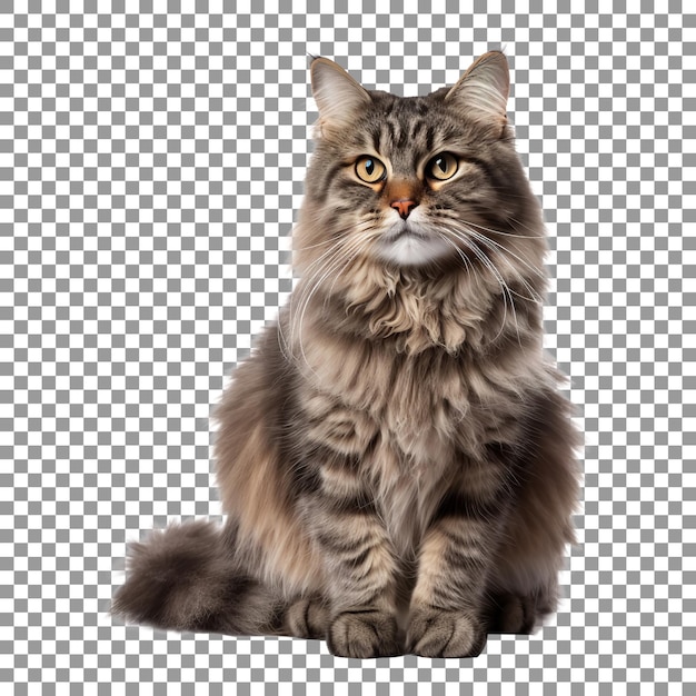 PSD beautiful highlander cat breed isolated on a transparent background