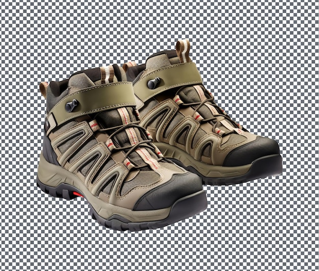 PSD beautiful hiking sandal boots isolated on transparent background