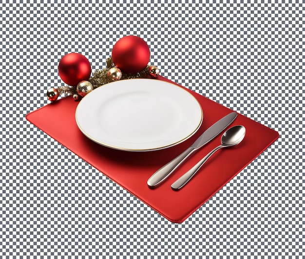 beautiful holiday placemats festive crockery isolated on transparent background