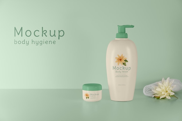 Beautiful hygiene product packaging mockup