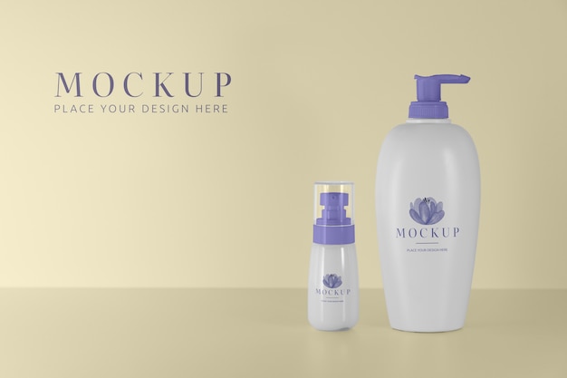 PSD beautiful hygiene product packaging mockup