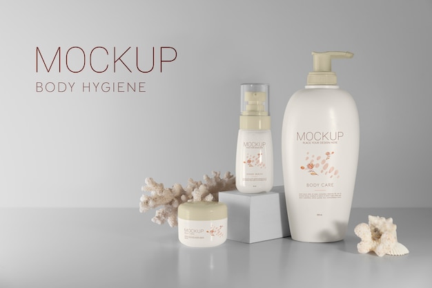 Beautiful hygiene product packaging mockup