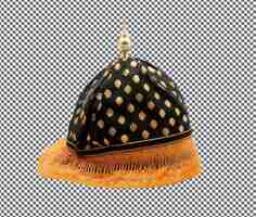 PSD beautiful islamic themed hat isolated on transparent background