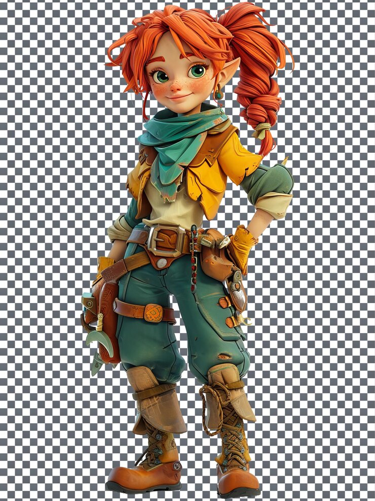 PSD beautiful isolde sunfire isolated on transparent background