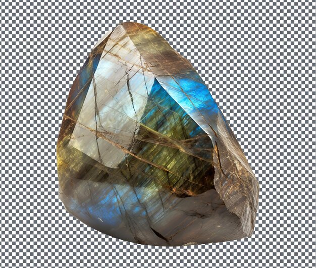 PSD beautiful labradorite isolated on transparent background