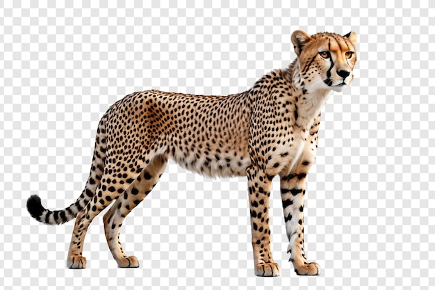 PSD beautiful leopard png isolated on transparent background