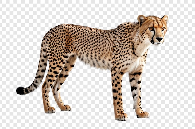 PSD bella png di leopardo isolata su uno sfondo trasparente